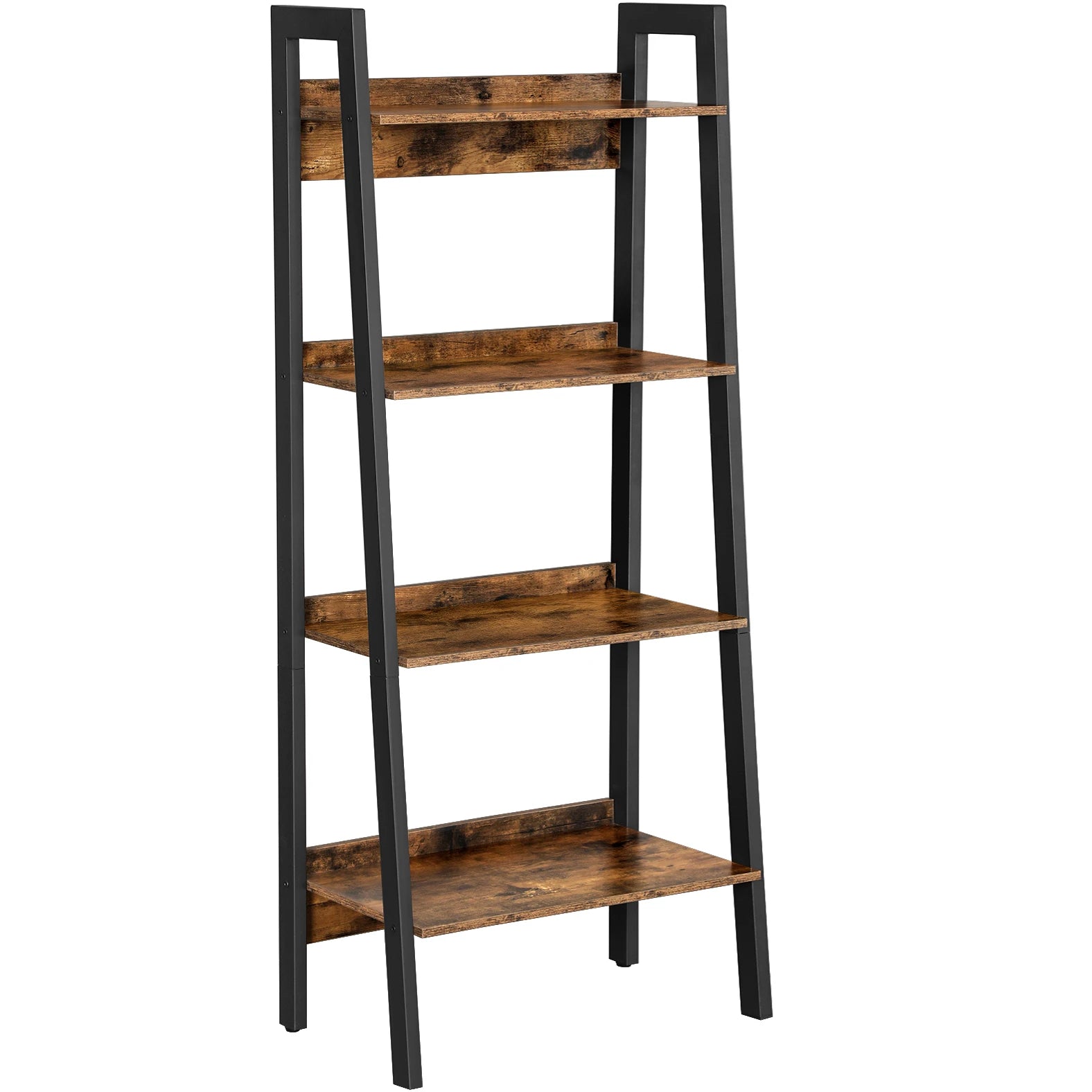 VASAGLE Ladder Shelf, 4-Tier Narrow Shelf, Bookshelf for Home Office, Living Room, Bedroom, Kitchen, Industrial